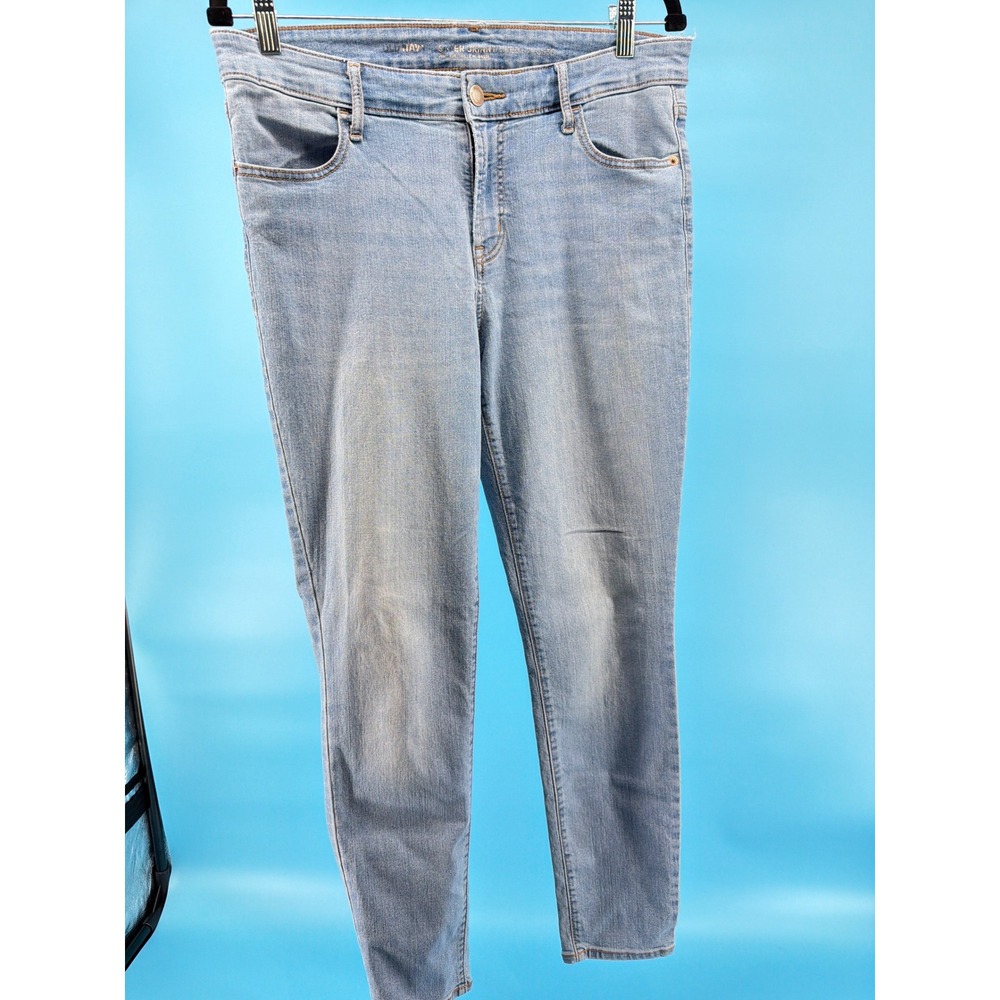 Old‎ Navy Super Skinny Jeans Womens 12 Light Wash Mid Rise Stretch Denim Classic
